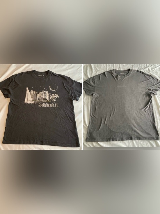 Abercrombie & Fitch Other - (2) Abercrombie Fitch Men’s South Beach Florida Logo Shirts XXL Charcoal Gray
